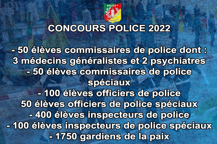 Cameroun/ Formation : Concours de la Police, fin des opérations de réception des candidatures ce jour !