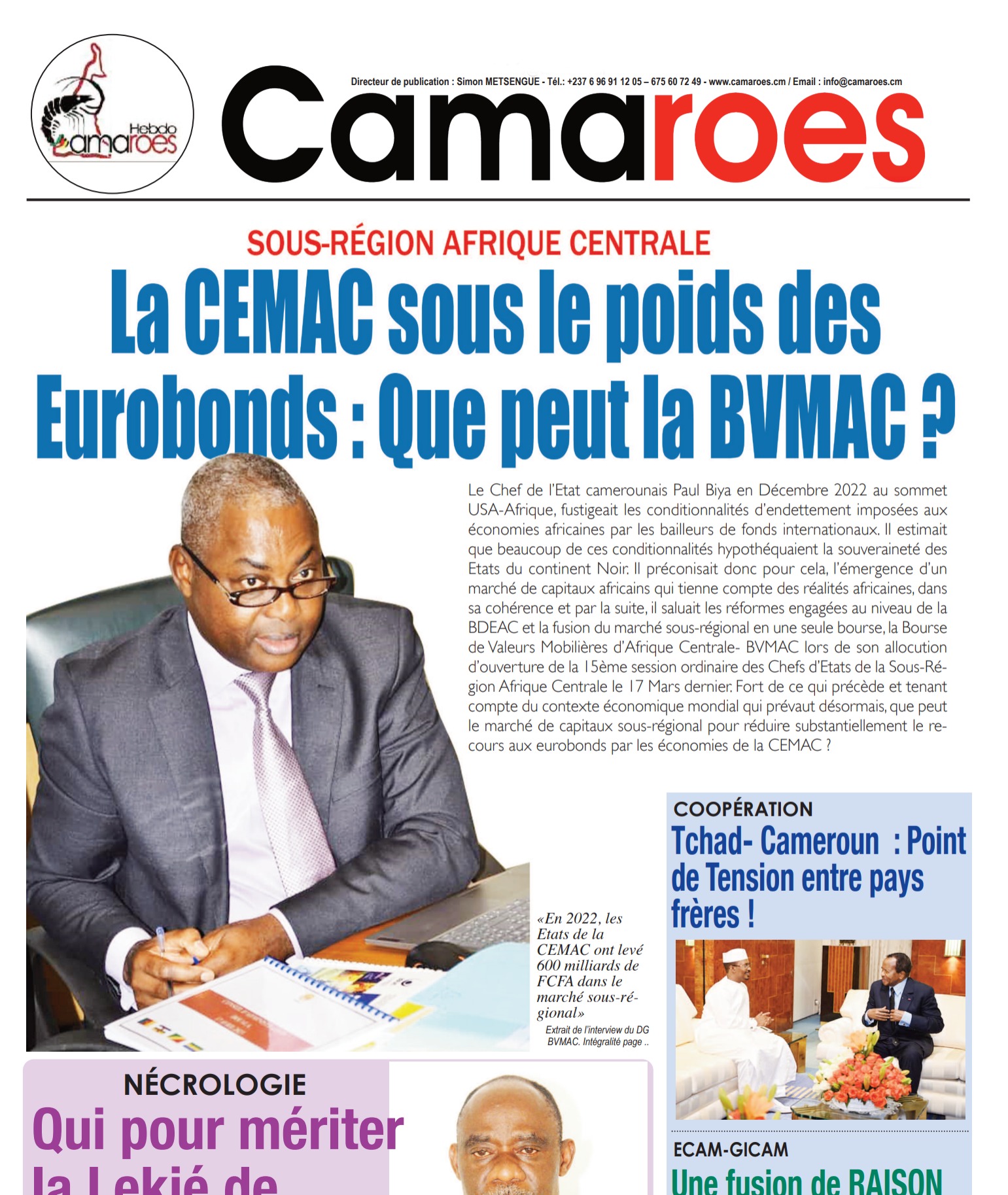 Note de Lecture Camaroes N° 005 avril 2023