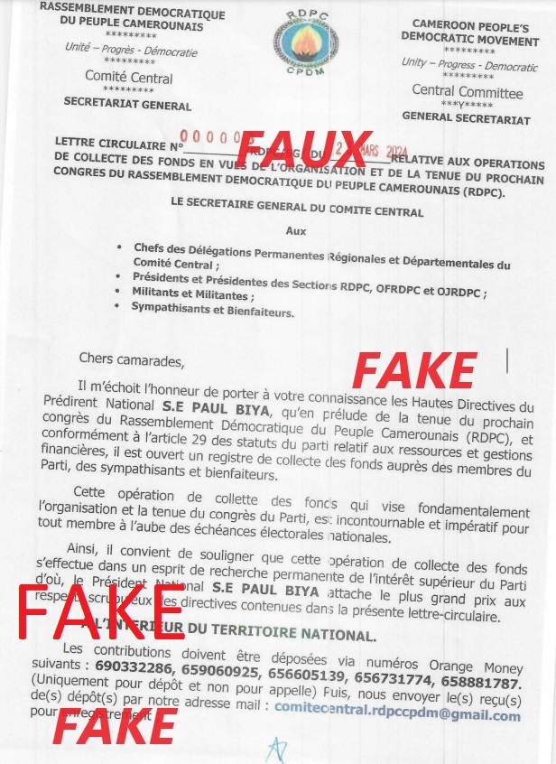 Cameroun/RDPC : fausse collecte de fonds, Qui sont-ils ces Arnaqueurs ?