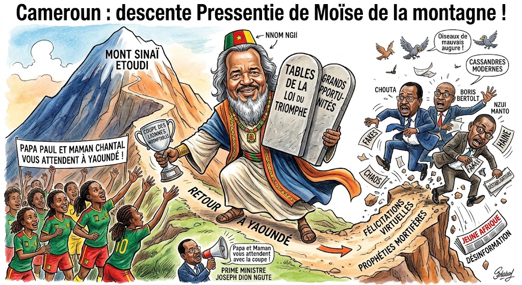 Cameroun : descente Pressentie de Moïse de la montagne !