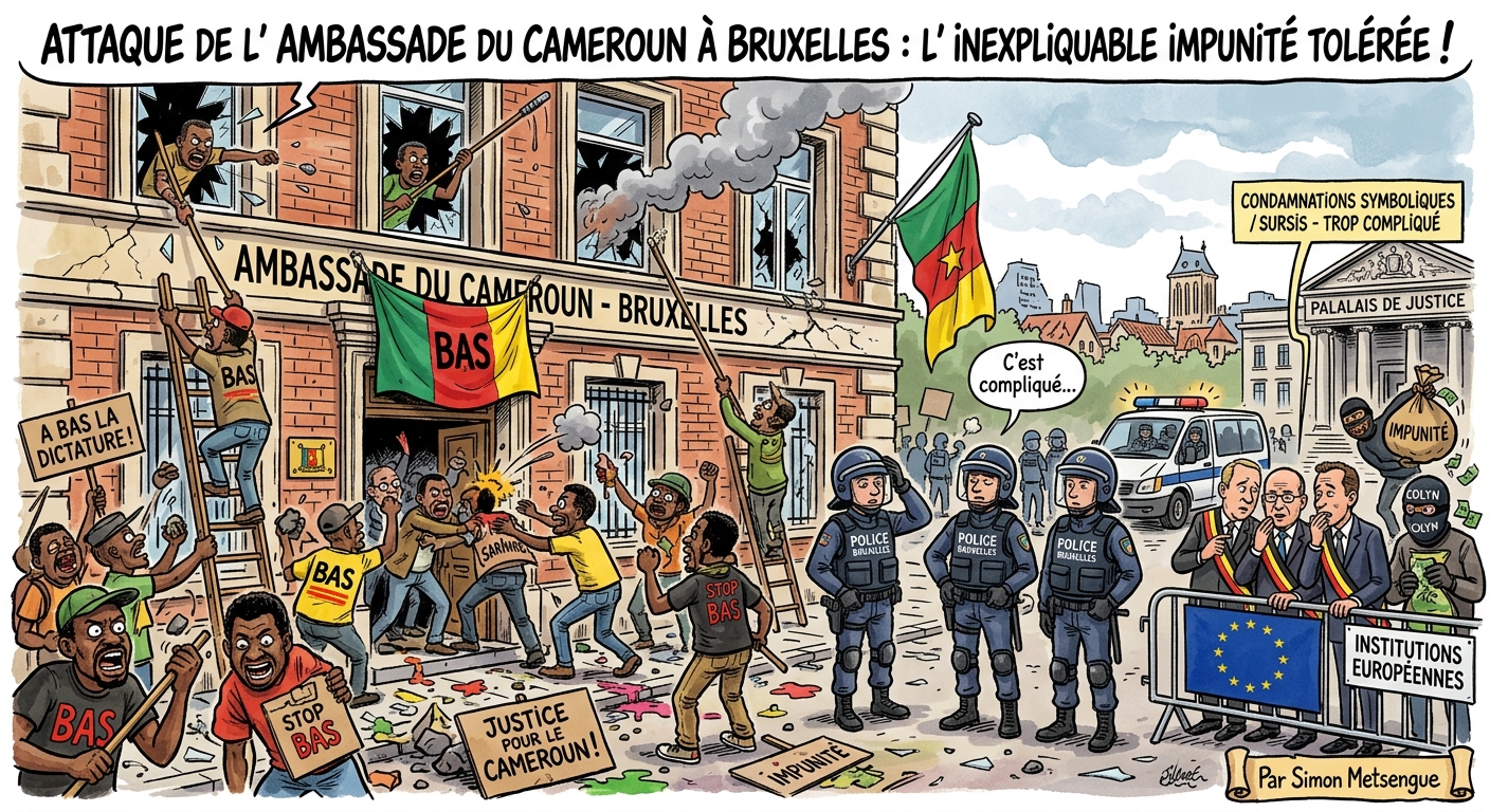Attaque de l’ Ambassade du Cameroun à Bruxelles : l’ inexplicable impunité tolérée !