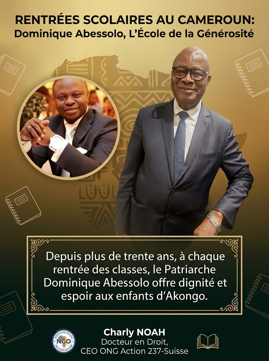 RENTRÉE SCOLAIRE AU CAMEROUN/Témoignage : Dominique Abessolo , l ‘École de la Générosité !
