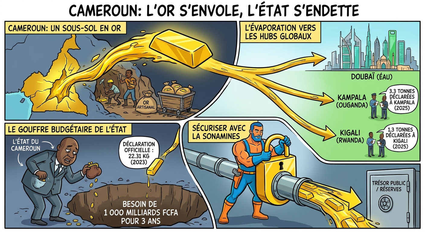 Cameroun : l’ Or s’ envole , le pays s’ endette ! Cameroun : l’ Or s’ envole , le pays s’ endette !